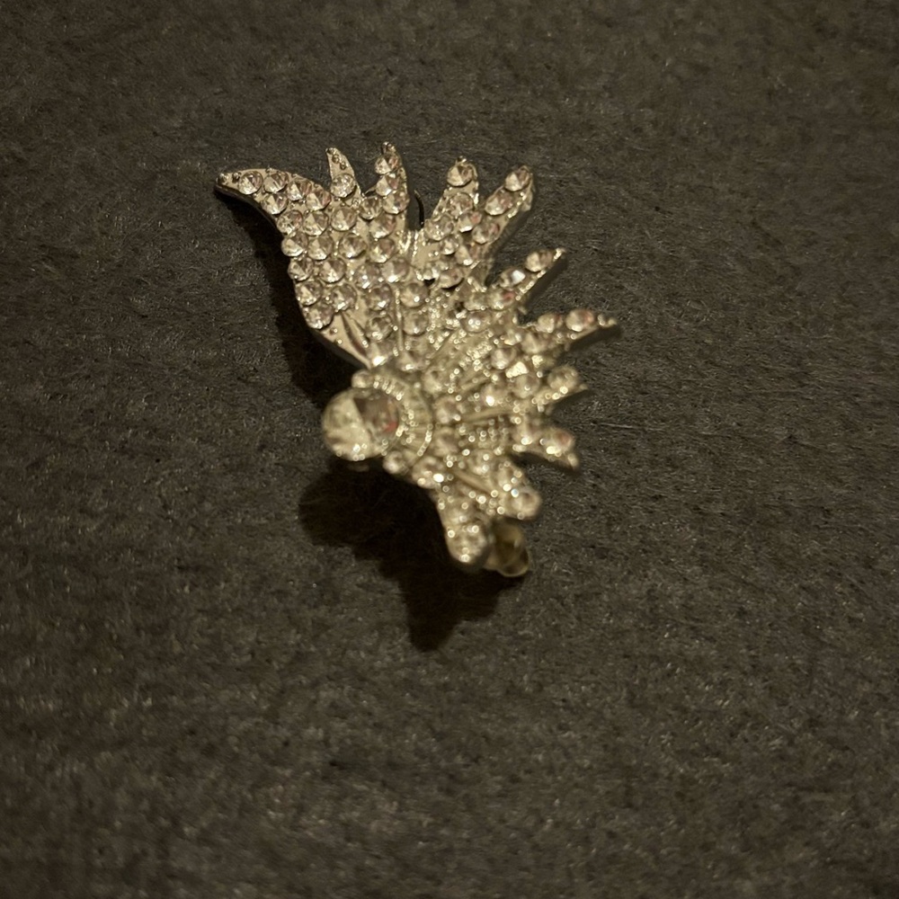 Elegant Silver Crystal one left side Women's ear Ring